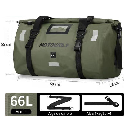 Bolsa de Motociclismo Impermeável Motowolf 40L ou 66L